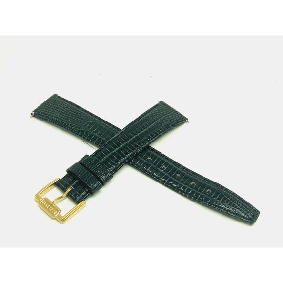 Rado Watch Replacement Band Blue Leather Strap 17mm Lug Gold Steel Buckle - Picture 2 of 8